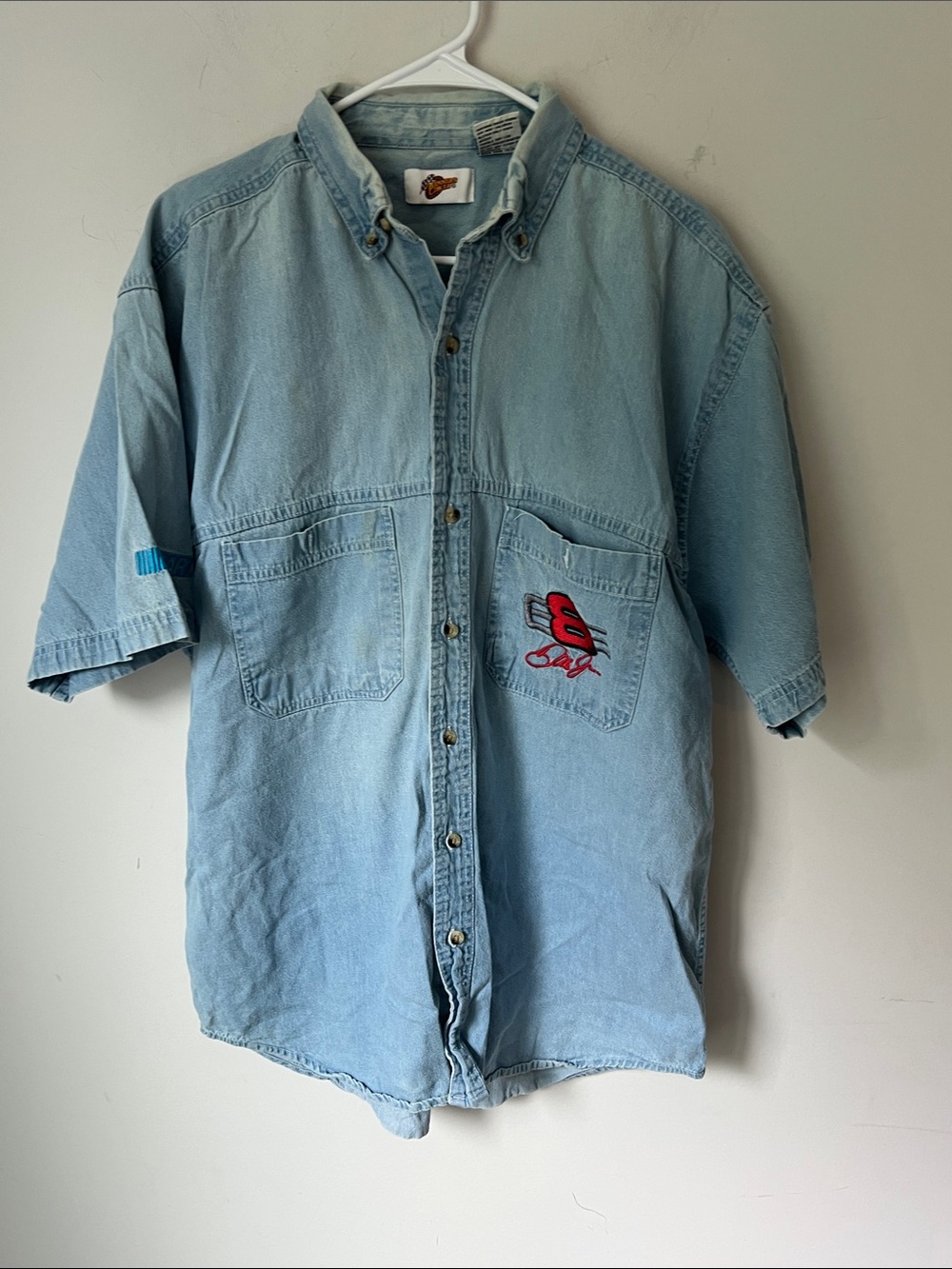 Vintage Winner’s Circle Nascar Dale Earnhardt Jr #8 Denim Button Up, size XL🔲